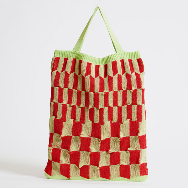 marusawa:D'eco Bag/和紙糸xリサイクルポリエステル　凸凹（デコボコ）ニットバッグ