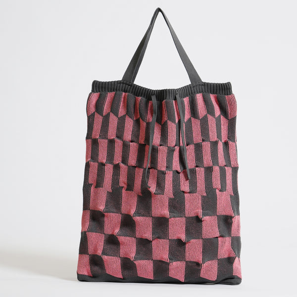 marusawa:D'eco Bag/和紙糸xリサイクルポリエステル　凸凹（デコボコ）ニットバッグ