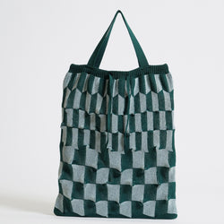 marusawa:D'eco Bag/和紙糸xリサイクルポリエステル　凸凹（デコボコ）ニットバッグ