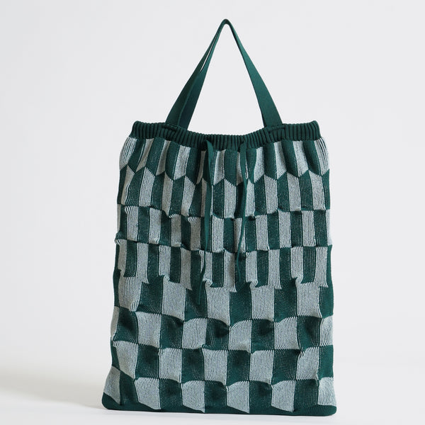 marusawa:D'eco Bag/和紙糸xリサイクルポリエステル　凸凹（デコボコ）ニットバッグ