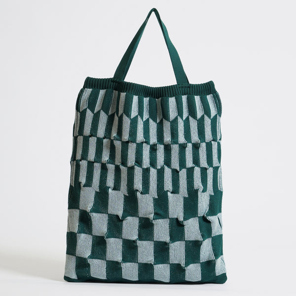 marusawa:D'eco Bag/和紙糸xリサイクルポリエステル　凸凹（デコボコ）ニットバッグ