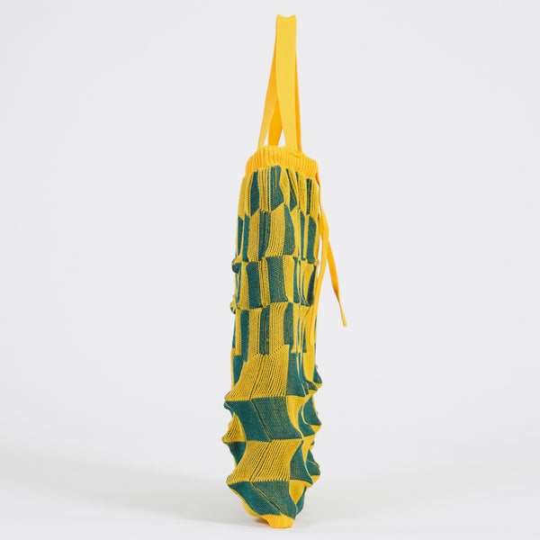 marusawa:D'eco Bag/和紙糸xリサイクルポリエステル　凸凹（デコボコ）ニットバッグ