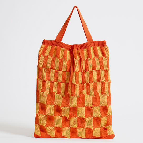 marusawa:D'eco Bag/和紙糸xリサイクルポリエステル　凸凹（デコボコ）ニットバッグ