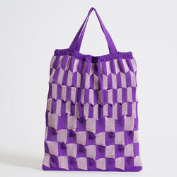 marusawa:D'eco Bag/和紙糸xリサイクルポリエステル　凸凹（デコボコ）ニットバッグ