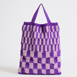 marusawa:D'eco Bag/和紙糸xリサイクルポリエステル　凸凹（デコボコ）ニットバッグ
