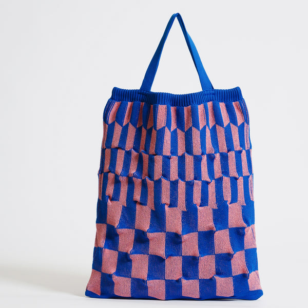 marusawa:D'eco Bag/和紙糸xリサイクルポリエステル　凸凹（デコボコ）ニットバッグ