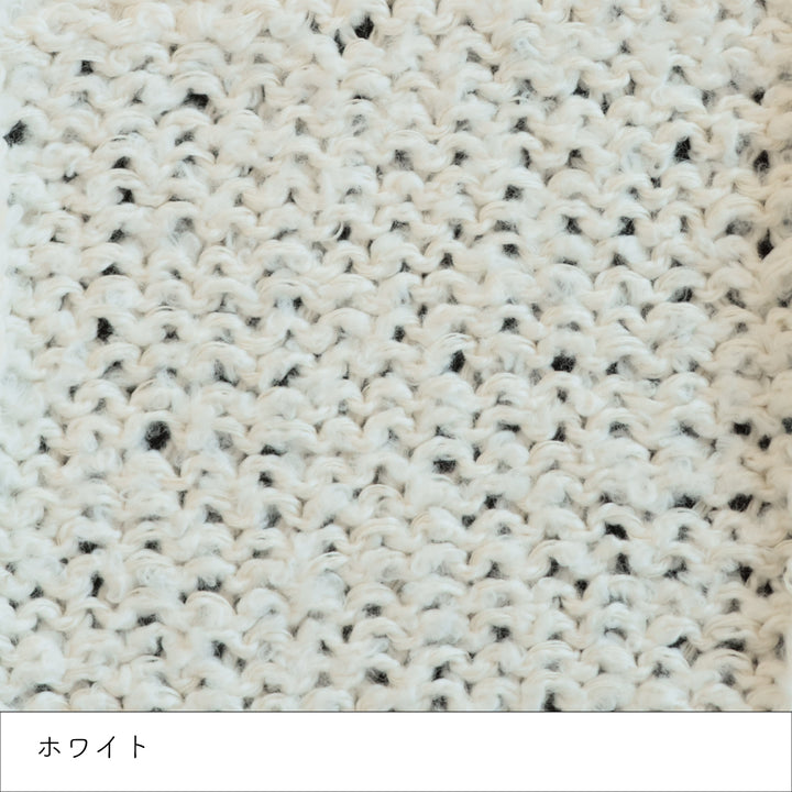 ReePAS-リーパス- ホワイト 棒針編みの編み地