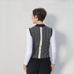《SALE》ハリーストレッチ 12G ジャガードニット ベスト〈WOMENS〉