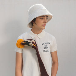 PERFECT TAN｜《SALE》ハイゲージニットポロ バックフレアトップス〈WOMENS〉