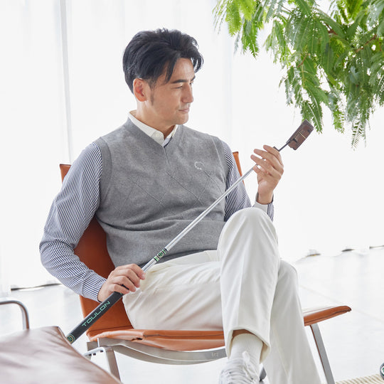 PERFECT TAN｜《SALE》コットンカシミヤアーガイルベスト〈MENS〉