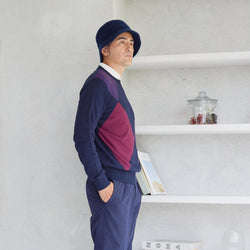 PERFECT TAN｜《SALE》アーガイルインターシャプルオーバー〈MENS〉