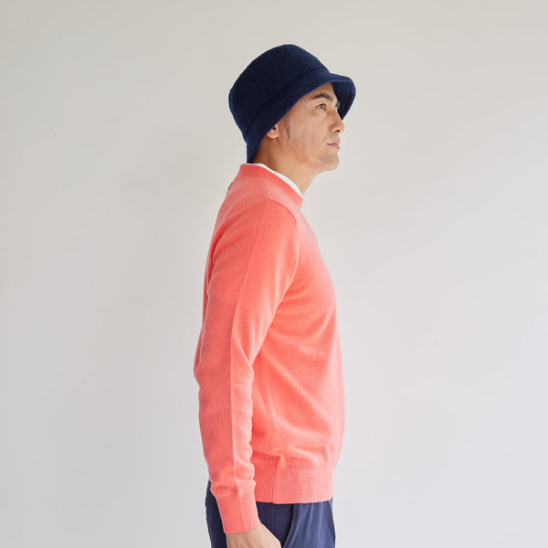 PERFECT TAN｜《SALE》カシミヤクルーネック刺繍プルオーバー〈MENS〉