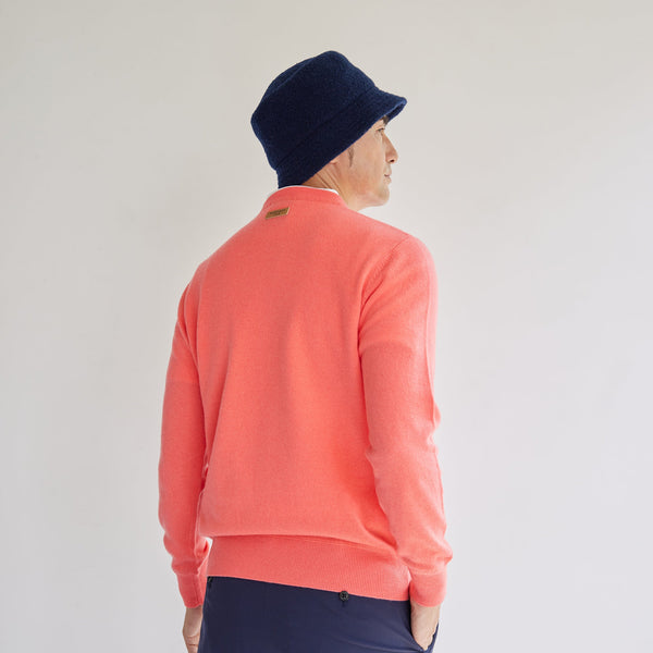 PERFECT TAN｜《SALE》カシミヤクルーネック刺繍プルオーバー〈MENS〉