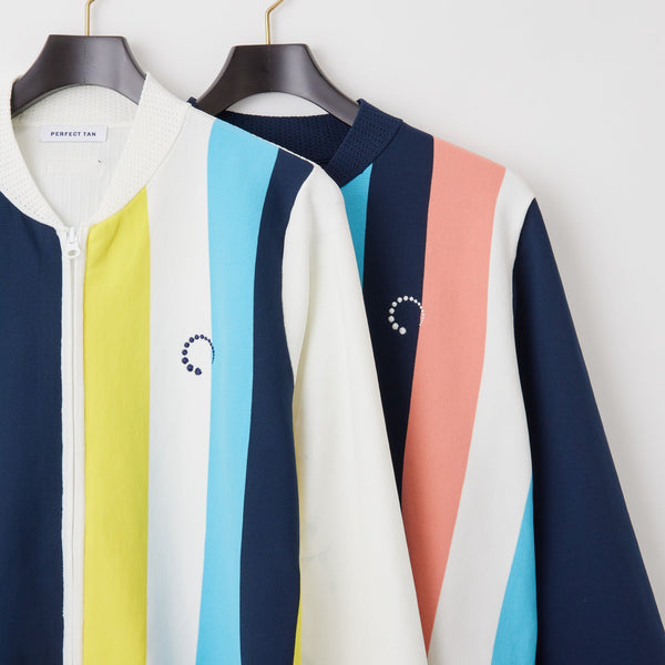 PERFECT TAN｜《SALE》マルチストライプテック ジップアップジャケット〈MENS〉
