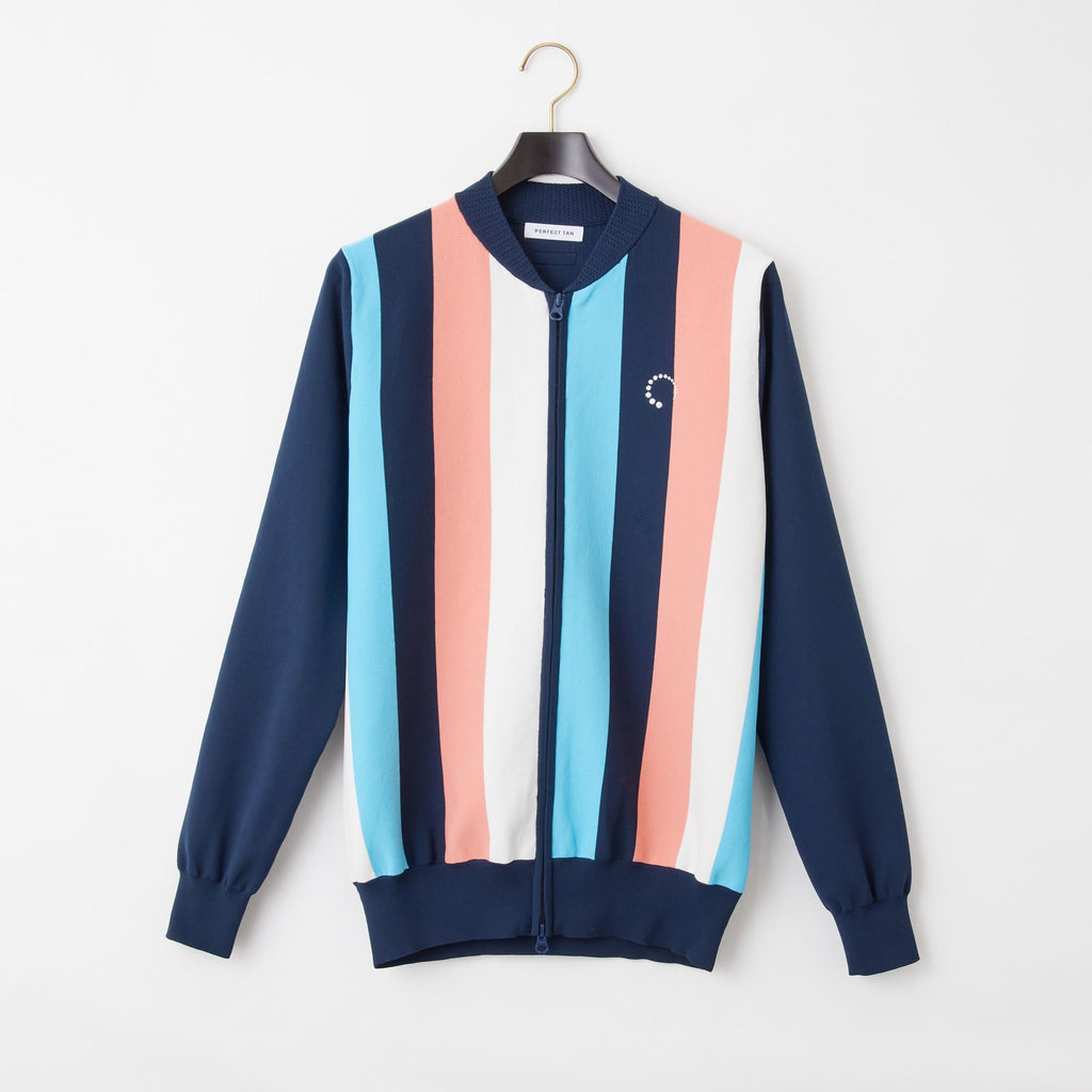 PERFECT TAN｜《SALE》マルチストライプテック ジップアップジャケット〈MENS〉