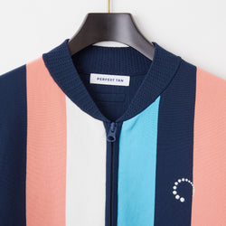PERFECT TAN｜《SALE》マルチストライプテック ジップアップジャケット〈MENS〉