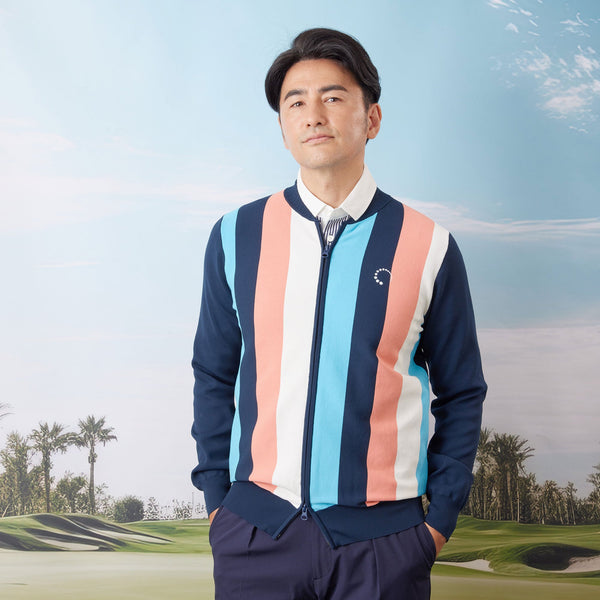 PERFECT TAN｜《SALE》マルチストライプテック ジップアップジャケット〈MENS〉