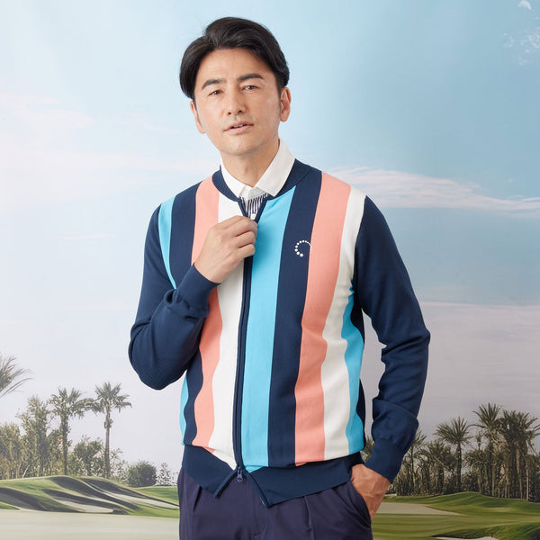 PERFECT TAN｜《SALE》マルチストライプテック ジップアップジャケット〈MENS〉