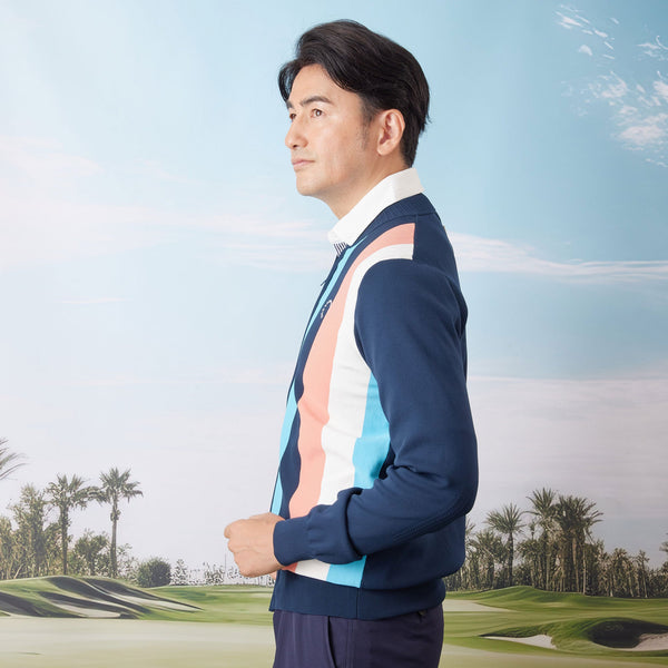 PERFECT TAN｜《SALE》マルチストライプテック ジップアップジャケット〈MENS〉