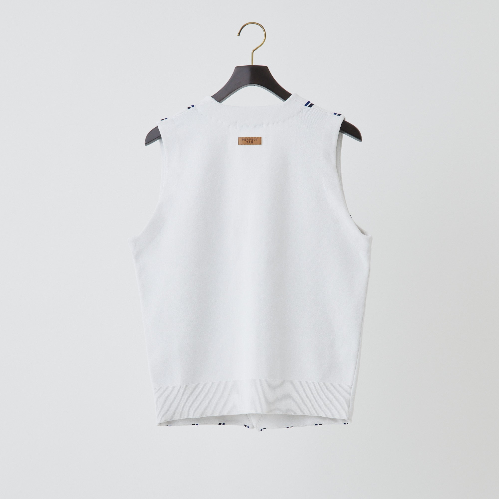 PERFECT TAN｜《SALE》ストライプテックニットベスト〈MENS〉