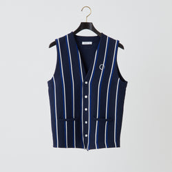 PERFECT TAN｜《SALE》ストライプテックニットベスト〈MENS〉