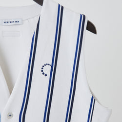 PERFECT TAN｜《SALE》ストライプテックニットベスト〈MENS〉