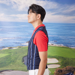 PERFECT TAN｜《SALE》ストライプテックニットベスト〈MENS〉