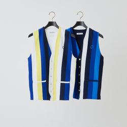 PERFECT TAN｜《SALE》マルチストライプテックニットベスト〈MENS〉