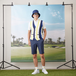 PERFECT TAN｜《SALE》マルチストライプテックニットベスト〈MENS〉