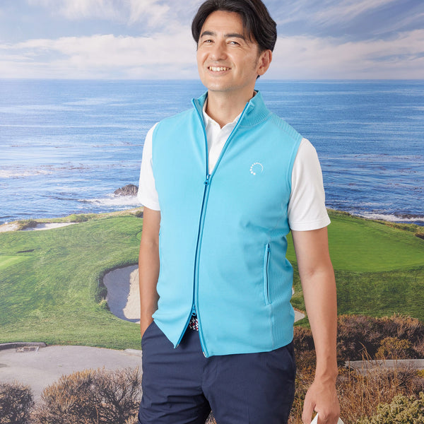 PERFECT TAN｜《SALE》テックジップアップ ニットベスト〈MENS〉