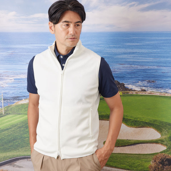 PERFECT TAN｜《SALE》テックジップアップ ニットベスト〈MENS〉