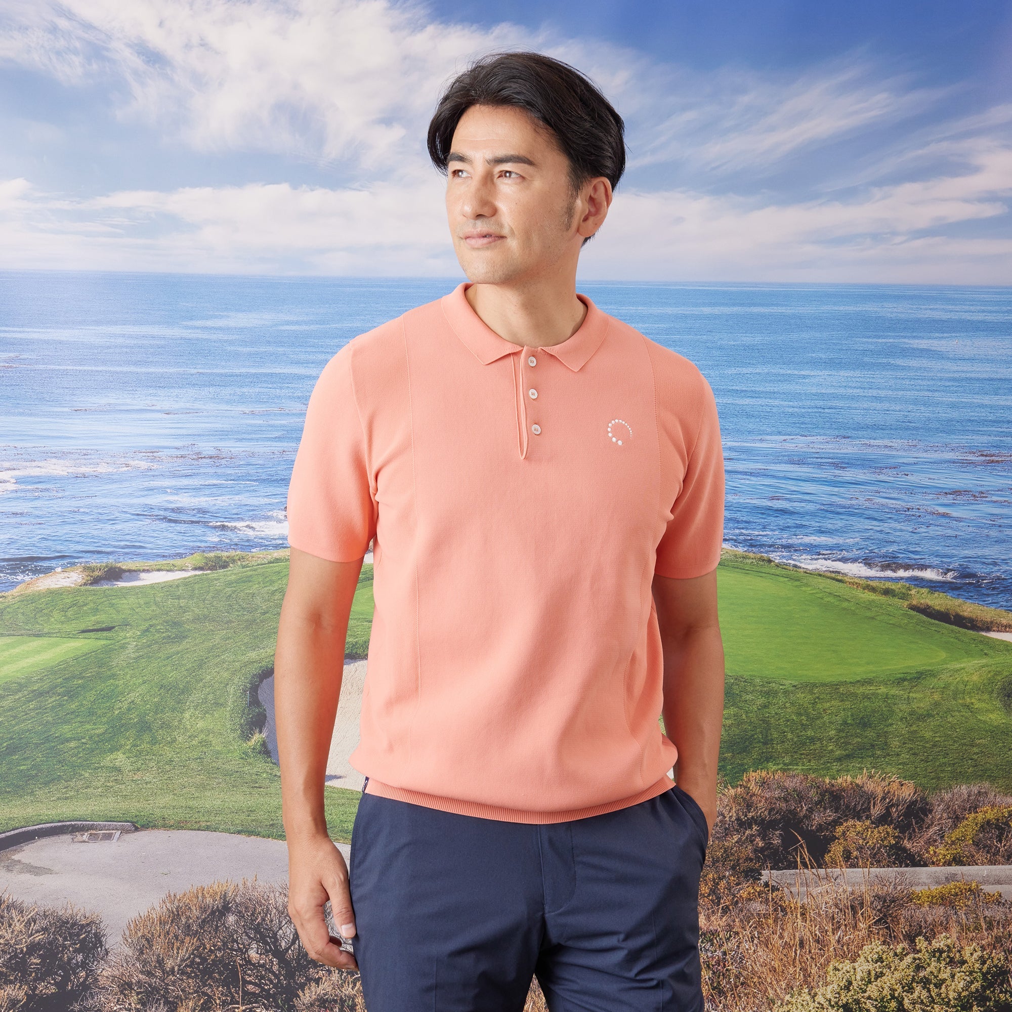 PERFECT TAN｜《SALE》鹿の子ニットポロシャツ〈MENS〉