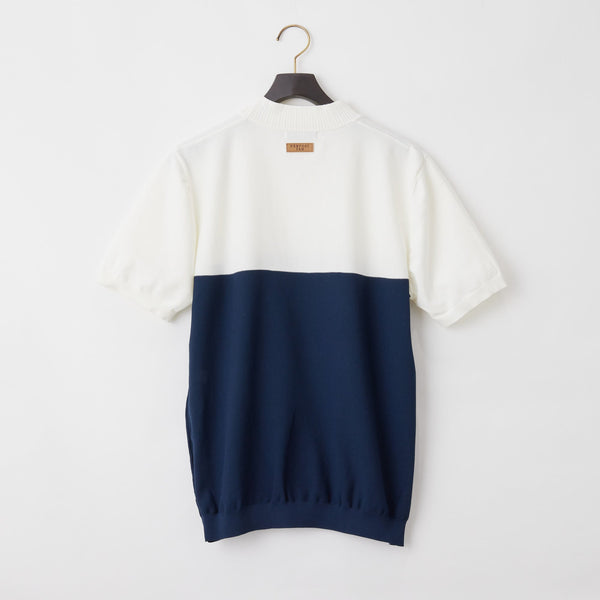 PERFECT TAN｜《SALE》バイカラーニットモックネックプルオーバー〈MENS〉