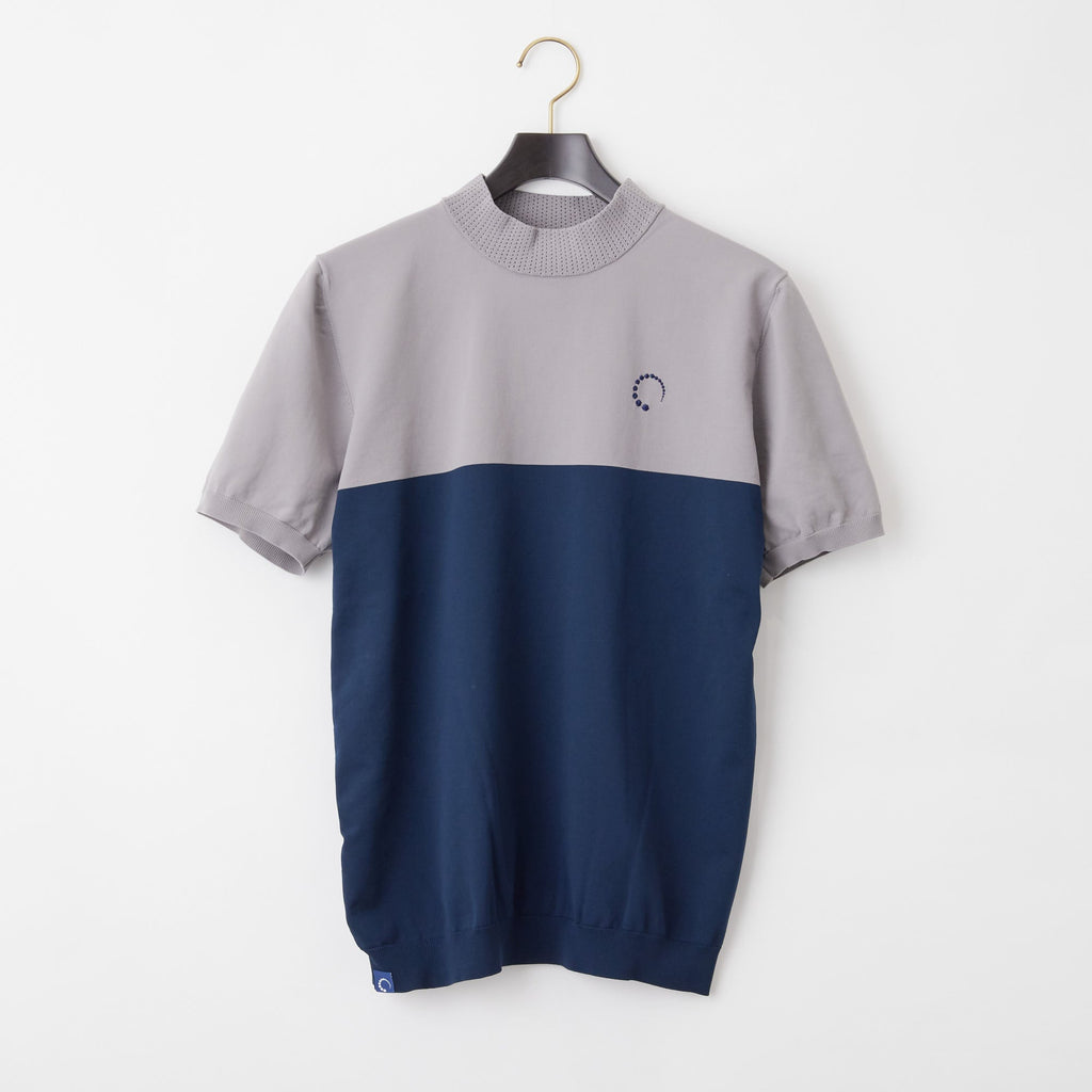 PERFECT TAN｜《SALE》バイカラーニットモックネックプルオーバー〈MENS〉