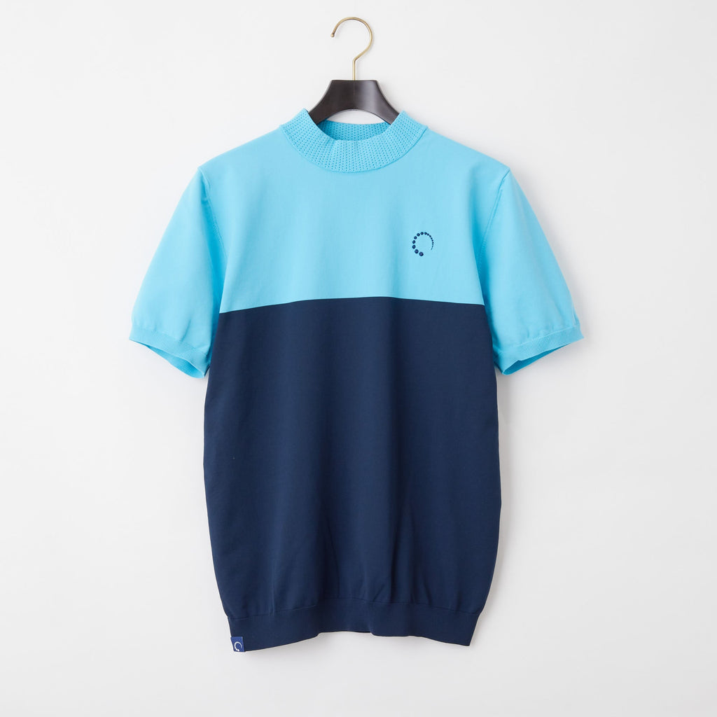 PERFECT TAN｜《SALE》バイカラーニットモックネックプルオーバー〈MENS〉