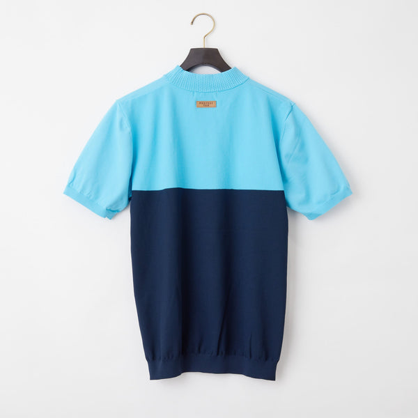 PERFECT TAN｜《SALE》バイカラーニットモックネックプルオーバー〈MENS〉