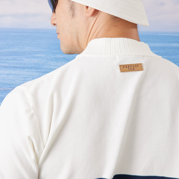 PERFECT TAN｜《SALE》バイカラーニットモックネックプルオーバー〈MENS〉