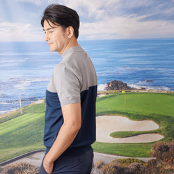 PERFECT TAN｜《SALE》バイカラーニットモックネックプルオーバー〈MENS〉