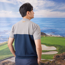 PERFECT TAN｜《SALE》バイカラーニットモックネックプルオーバー〈MENS〉