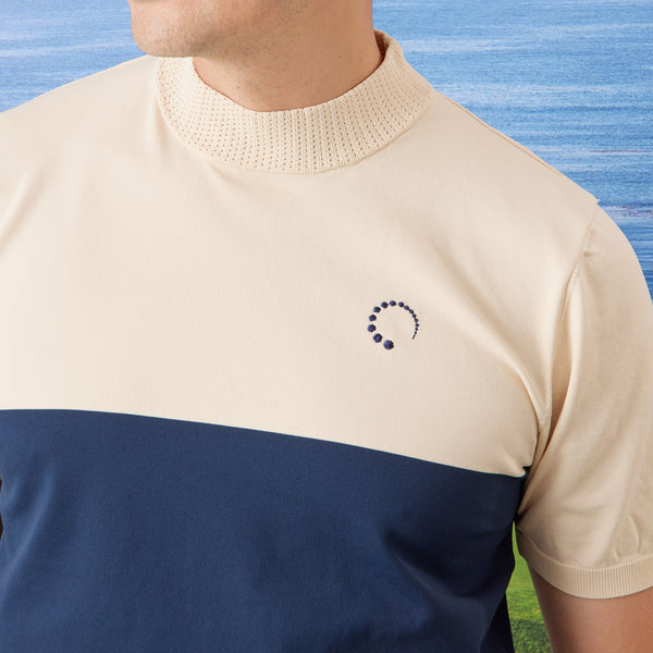 PERFECT TAN｜《SALE》バイカラーニットモックネックプルオーバー〈MENS〉