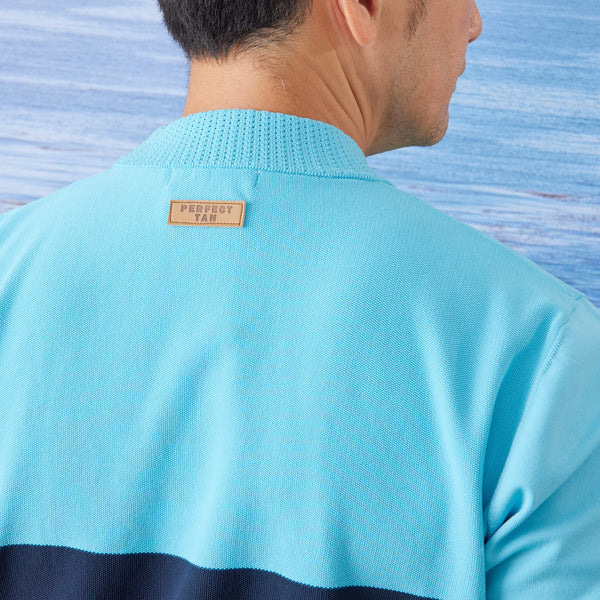 PERFECT TAN｜《SALE》バイカラーニットモックネックプルオーバー〈MENS〉