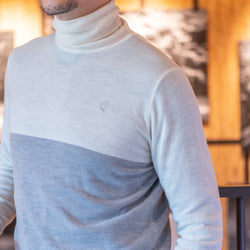 PERFECT TAN｜《SALE》バイカラータートルプルオーバー〈MENS〉