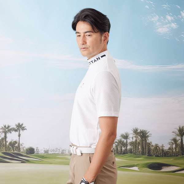 PERFECT TAN｜《SALE》モックネック衿ロゴプルオーバー〈MENS〉