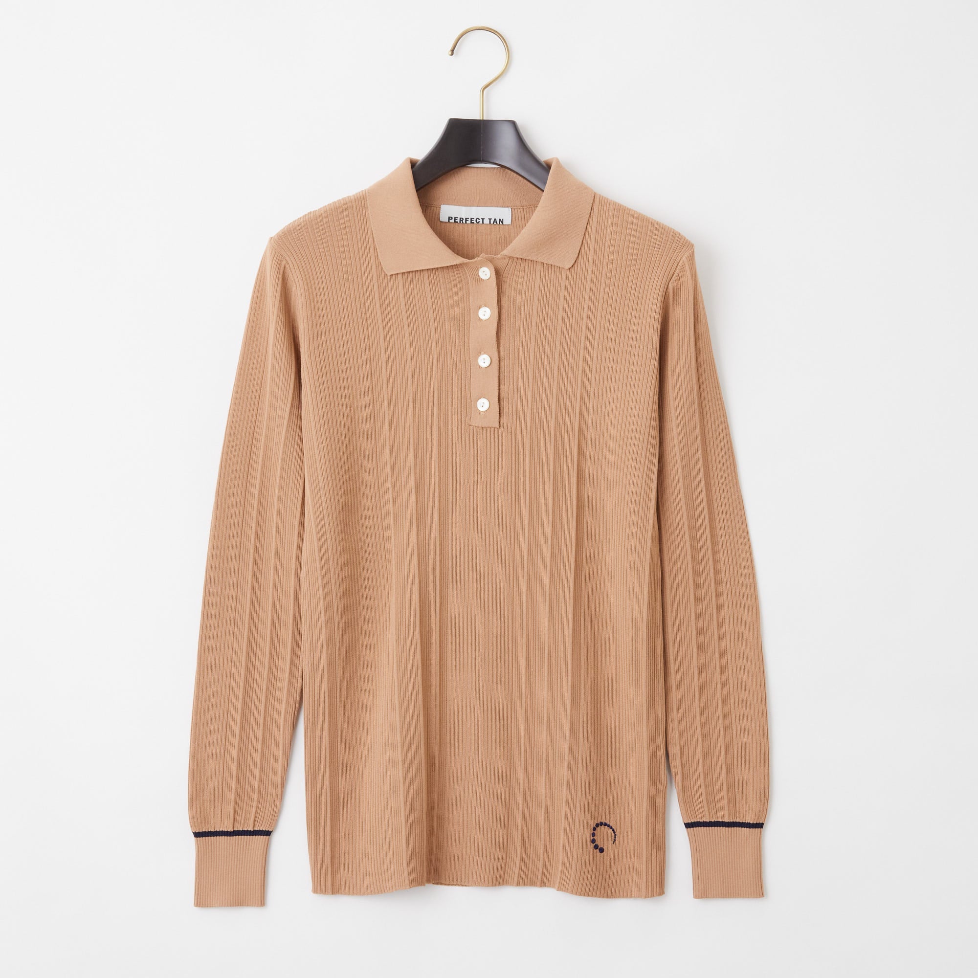 PERFECT TAN｜《SALE》ランダムリブポロ衿プルオーバー〈WOMENS〉