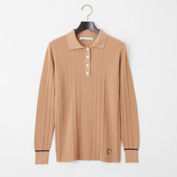 PERFECT TAN｜《SALE》ランダムリブポロ衿プルオーバー〈WOMENS〉