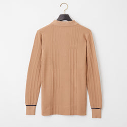 PERFECT TAN｜《SALE》ランダムリブポロ衿プルオーバー〈WOMENS〉