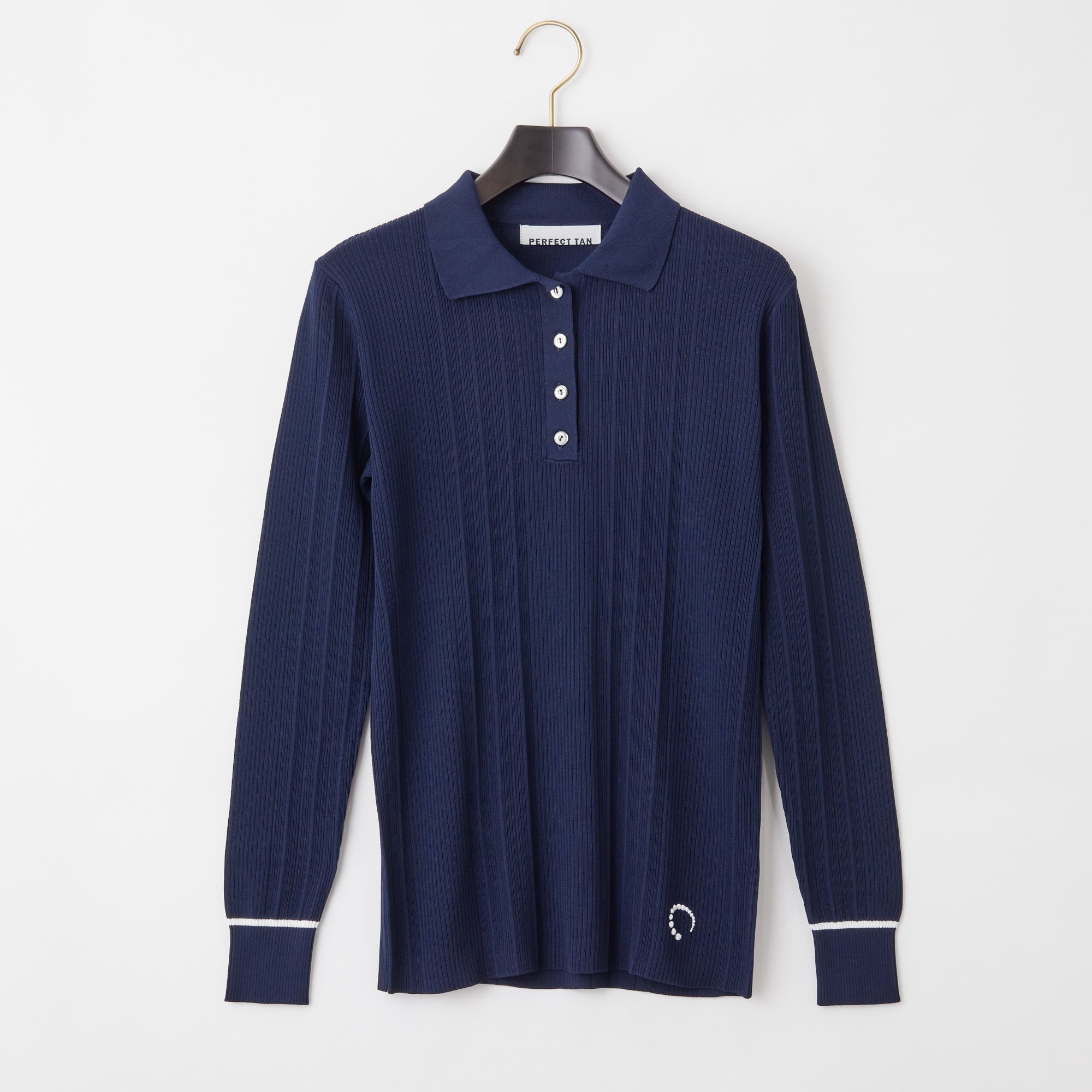 PERFECT TAN｜《SALE》ランダムリブポロ衿プルオーバー〈WOMENS〉