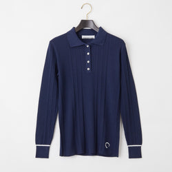 PERFECT TAN｜《SALE》ランダムリブポロ衿プルオーバー〈WOMENS〉