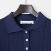 PERFECT TAN｜《SALE》ランダムリブポロ衿プルオーバー〈WOMENS〉