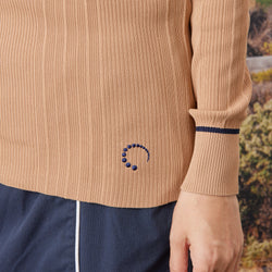 PERFECT TAN｜《SALE》ランダムリブポロ衿プルオーバー〈WOMENS〉